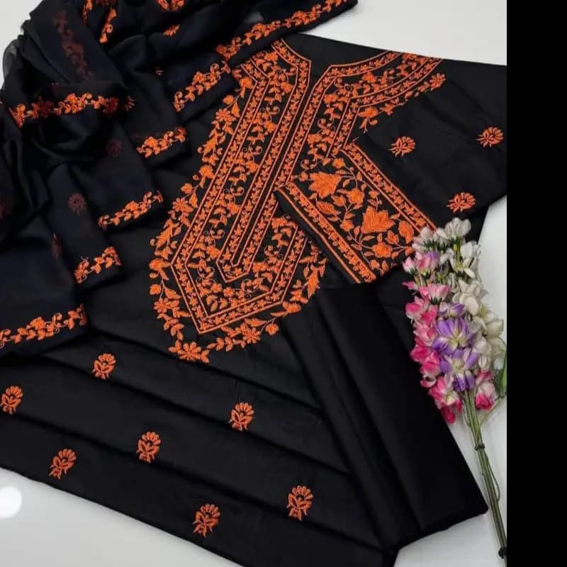 Shaista Lodhi 3Pc Embroidered Lawn Cotton Suit