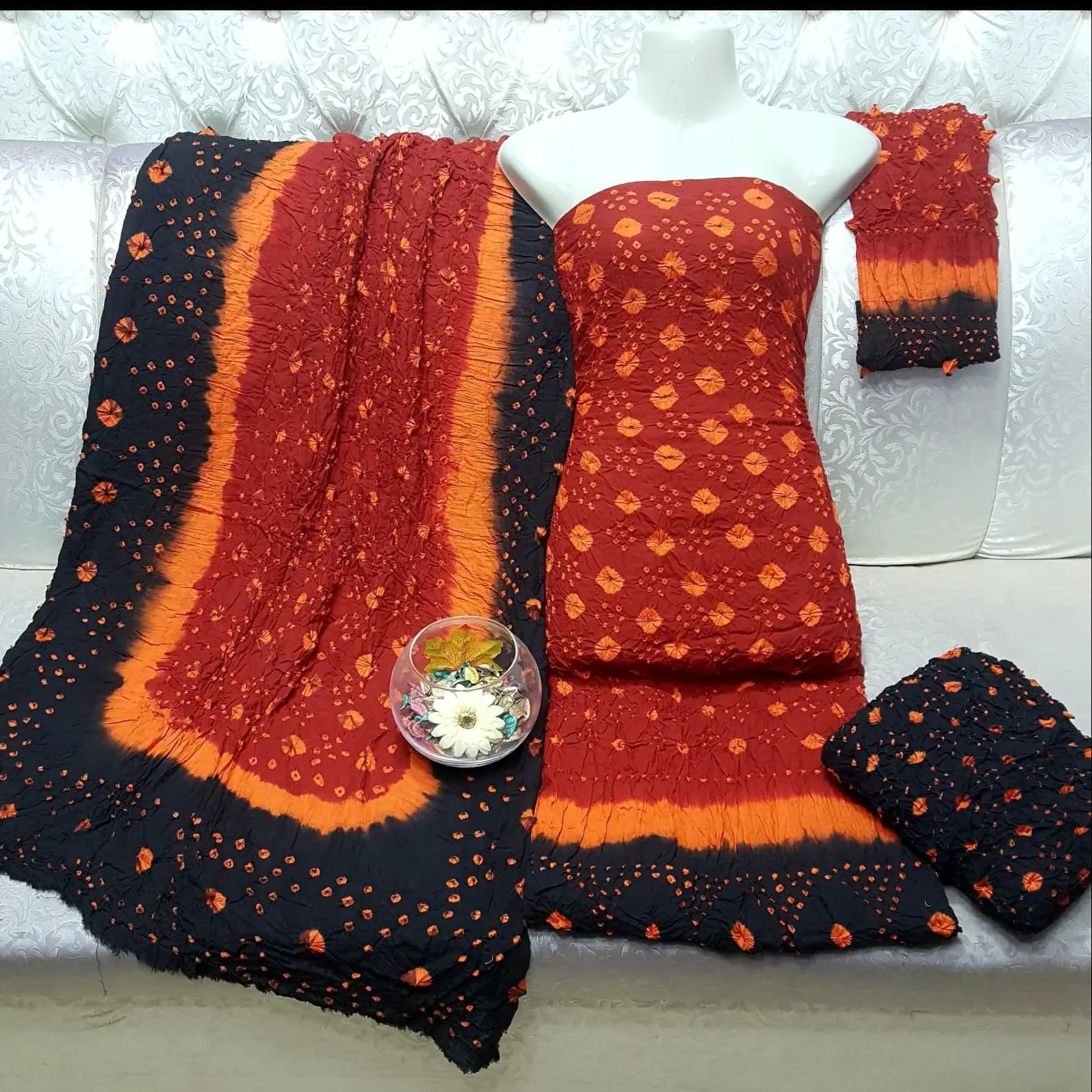 Royal Bahawalpuri Chunri 4PC Lawn Suit  Handcrafted Elegance