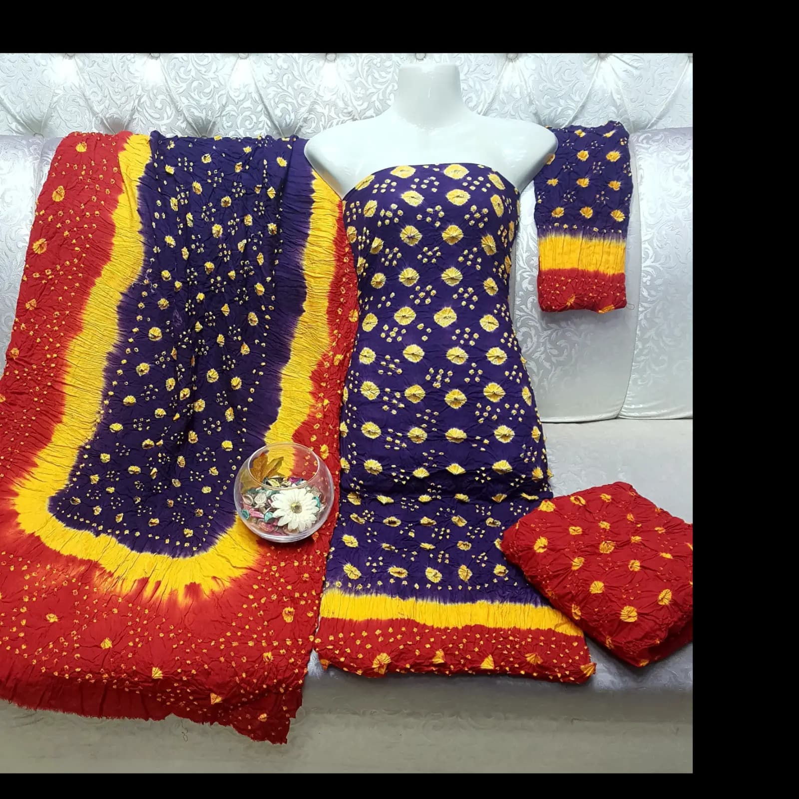 Royal Bahawalpuri Chunri 4PC Lawn Suit  Handcrafted Elegance