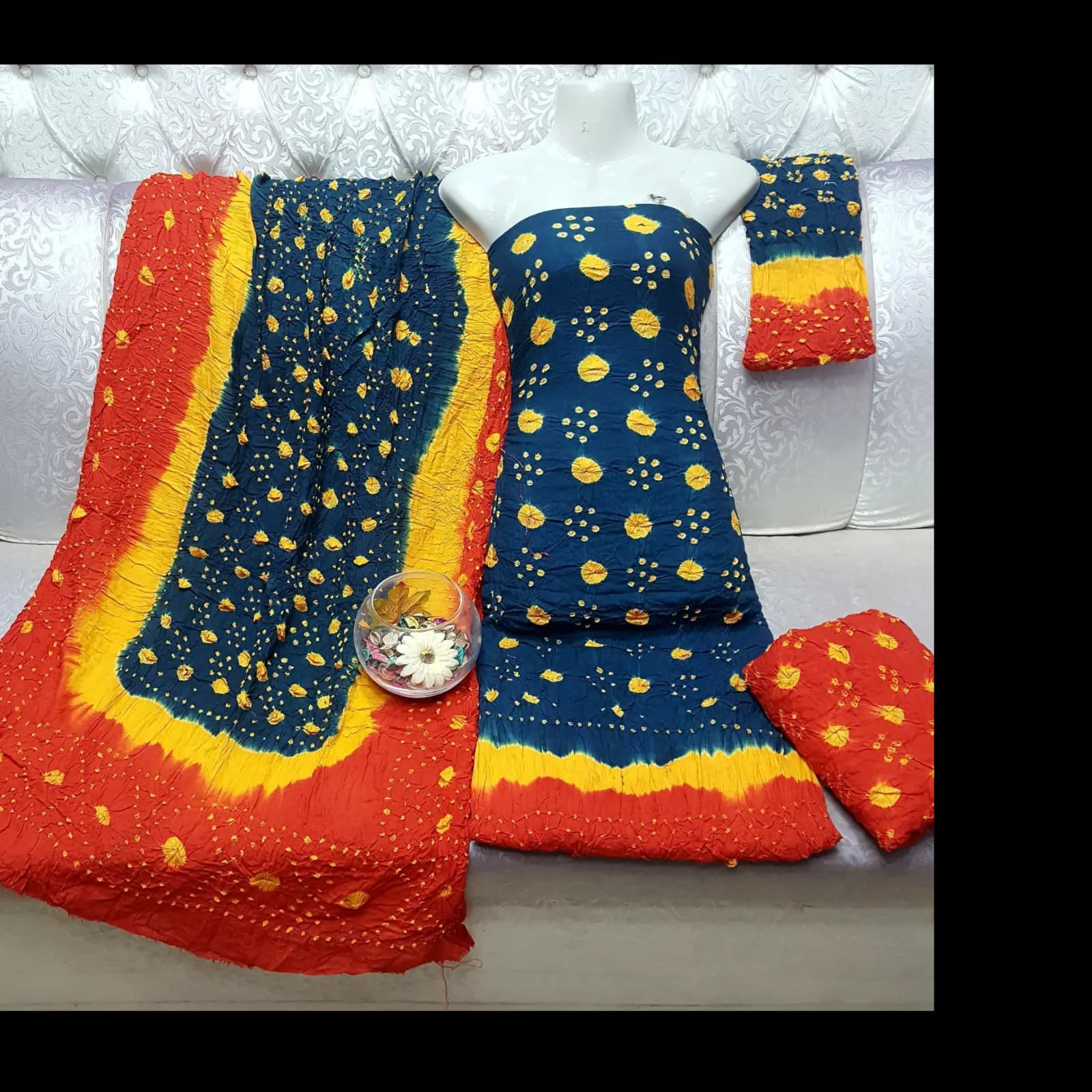 Royal Bahawalpuri Chunri 4PC Lawn Suit  Handcrafted Elegance