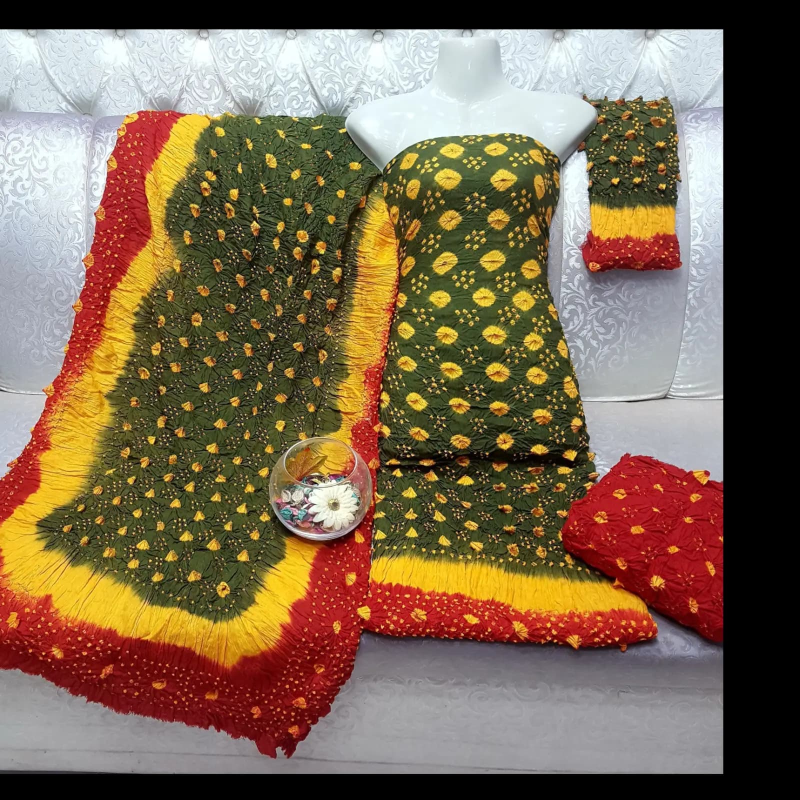 Royal Bahawalpuri Chunri 4PC Lawn Suit  Handcrafted Elegance