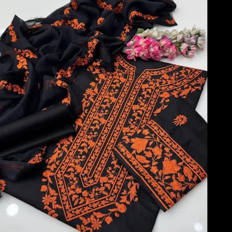 Shaista Lodhi 3Pc Embroidered Lawn Cotton Suit