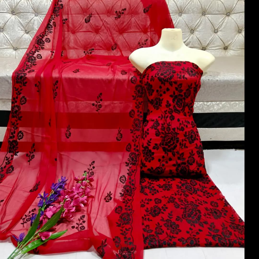 Beautiful Breeze 2Pc Embroidered Soft Chiffon Suit – Elegant Formal Wear