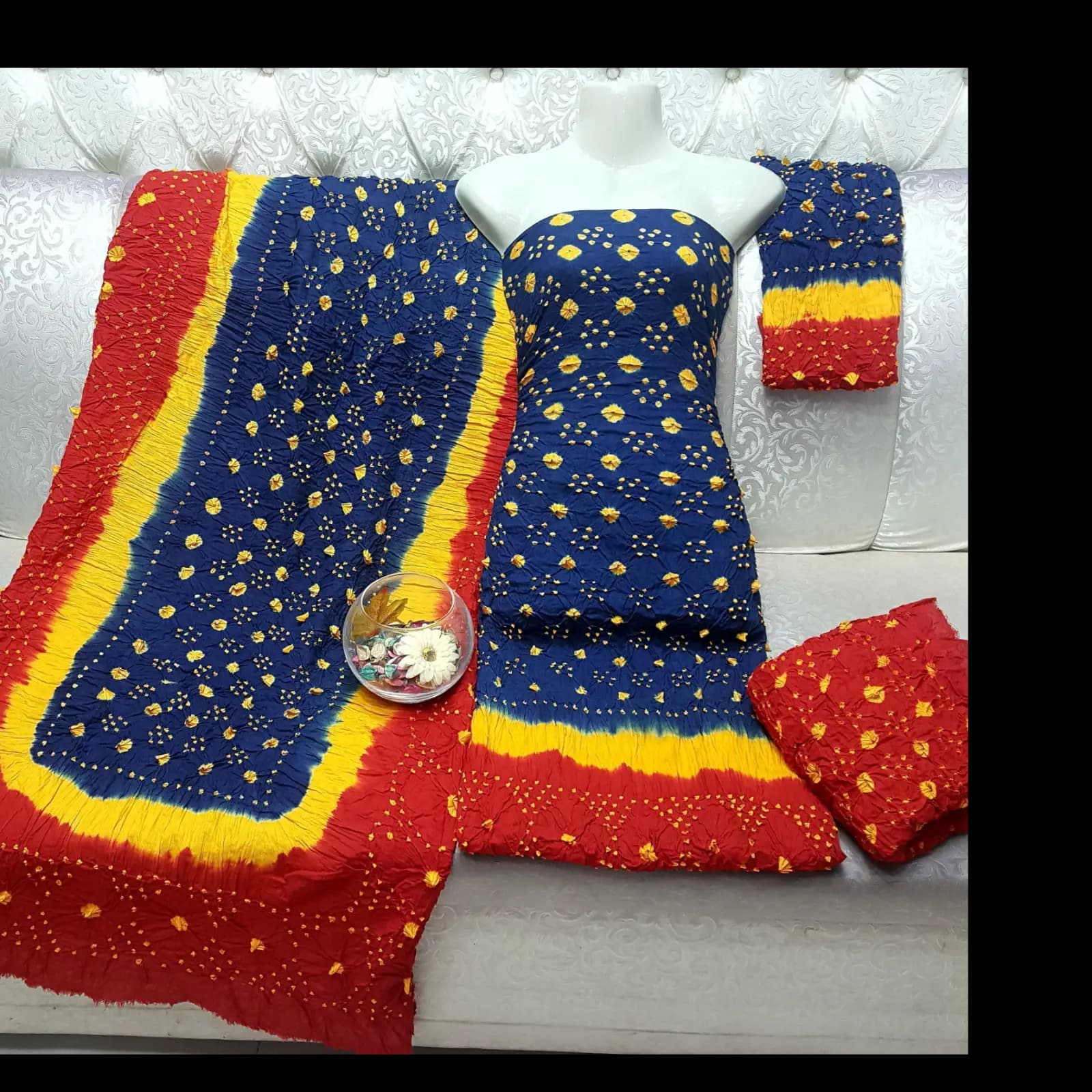 Royal Bahawalpuri Chunri 4PC Lawn Suit  Handcrafted Elegance