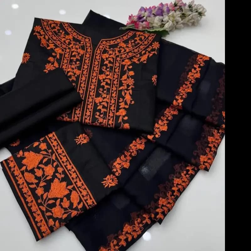 Shaista Lodhi 3Pc Embroidered Lawn Cotton Suit